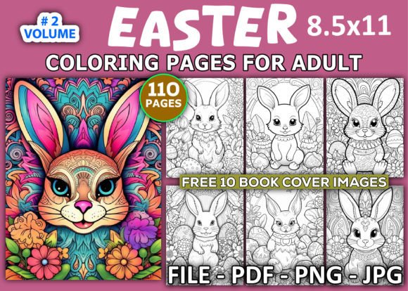 110 Easter Coloring Pages for Adults: A Creative, Stress-Relieving, and Profitable Resource