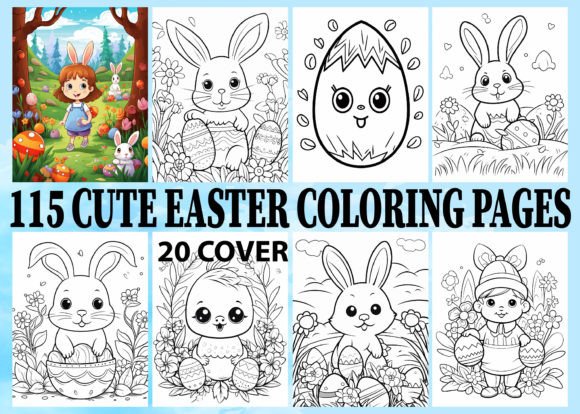 115 Cute Easter Coloring Book Pages Kids