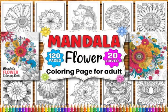 120 Mandala Flower Coloring Pages – KDP
