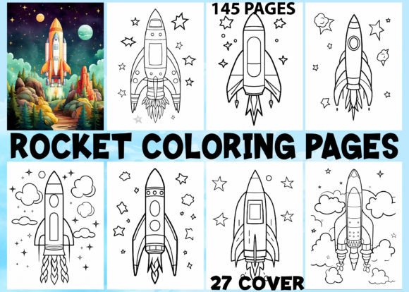 145 Rocket Coloring Book for Kids