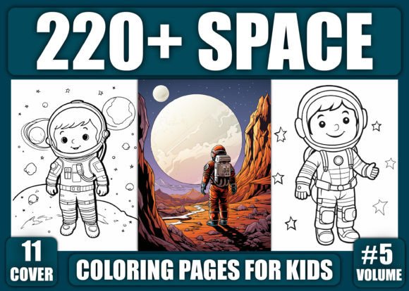 220 Space Coloring Pages for Kids – KDP Ready, Print-Ready, and Built for Creative Entrepreneurs