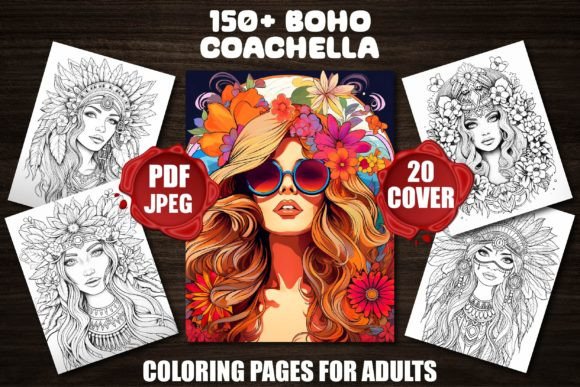 Boho Coachella Coloring Pages