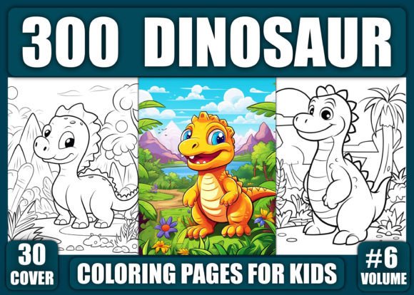 Cute Dinosaur Coloring Pages for Kids