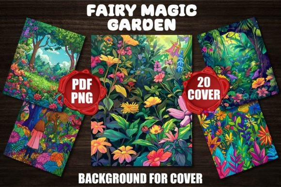 Fairy Magic Garden Backgrounds for Cover