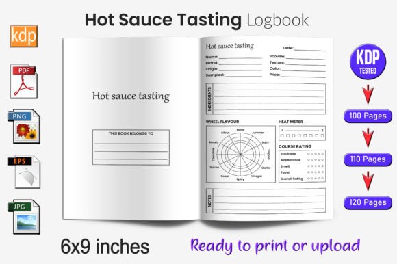 Hot Sauce Tasting Log Book KDP Interio: The Smart Interior for Flavor-Focused Publishers