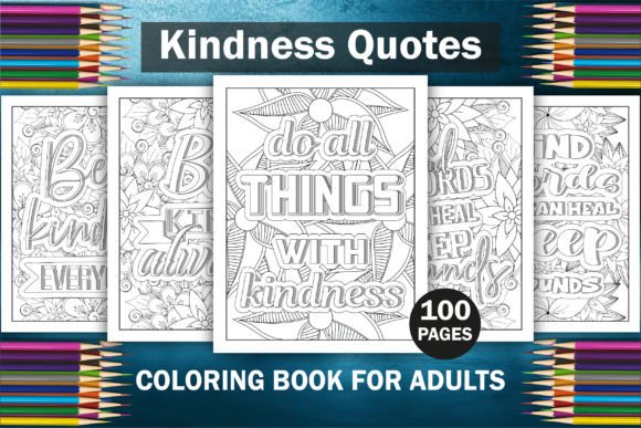 Kindness Quotes Coloring Book Bundle