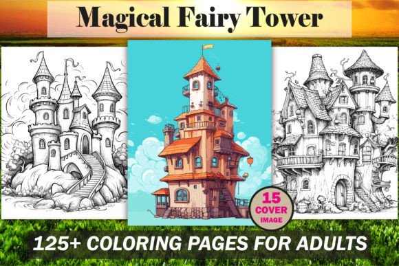 Magical Fairy Tower Coloring Pages