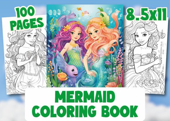 Mermaid Coloring Book for Kids