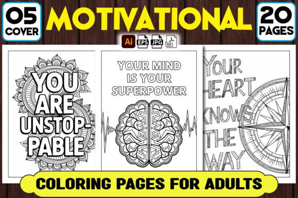 Motivational Coloring Pages for KDP