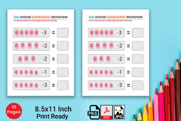 Sea Animal Substraction Math Worksheets: A Practical Resource for Early Math Learning