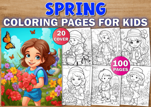 Spring Coloring Book for Kids - KDP