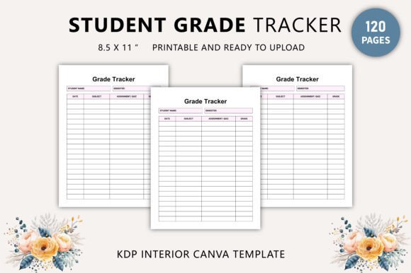 Student Grade Tracker Canva Template
