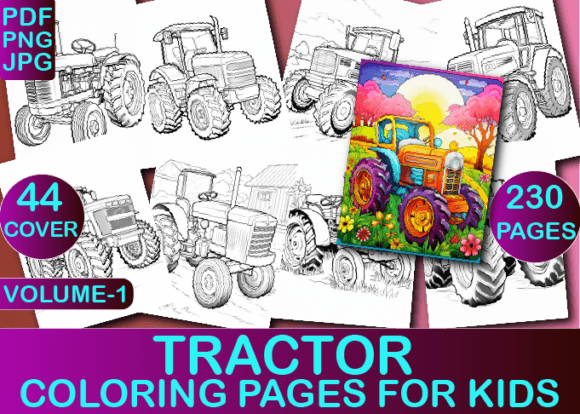Tractor Coloring Book for Kids V-1: A Practical, Production-Ready Interior Asset for KDP Publishers