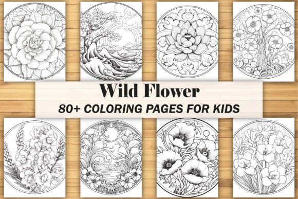 Wild Flower Coloring Pages for Kids – KDP